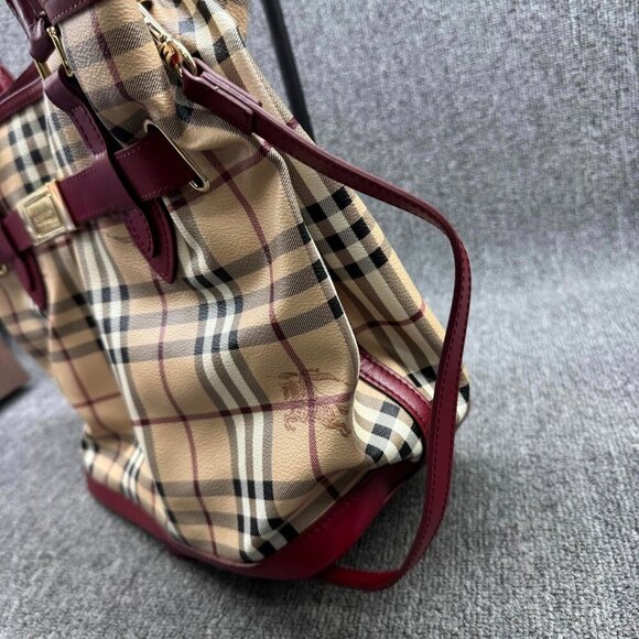 Burberry Brown Canvas Satchel 288-122824 - Picture 7 of 15
